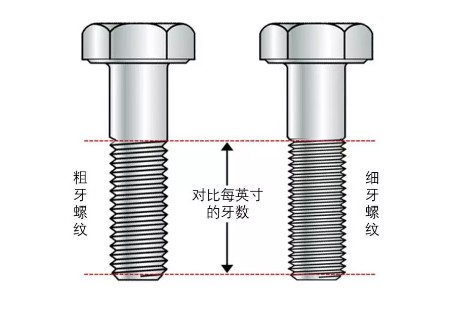 泵机械设备螺纹细牙与粗牙的区别